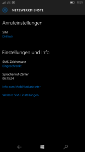 Netzwerkdienste Windows Mobile 10